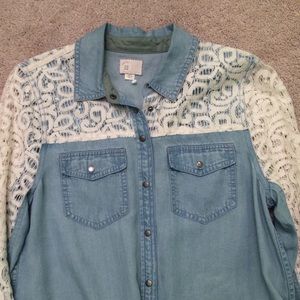 Anthropologie denim top