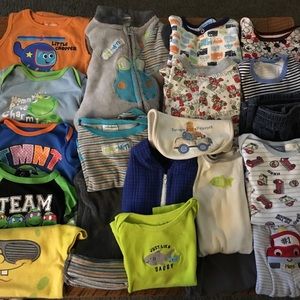 Bundle of boys 6-9 mo clothes