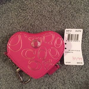 Coach valentine heart coin purse