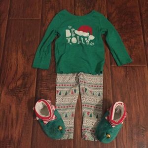 Christmas outfit with shoes