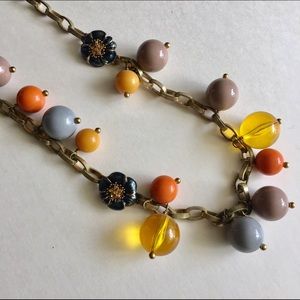 J.Crew Bubble and Flower Necklace