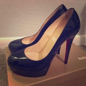 Christian Louboutin Black Patent Bianca Pumps