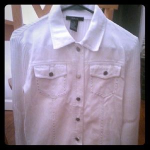 Denim/Cable Knit Jacket