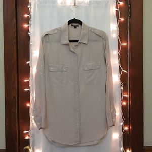 Pale Pink Express Button Down