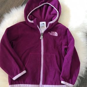 Girls North face fleece. Size 12-18 months.