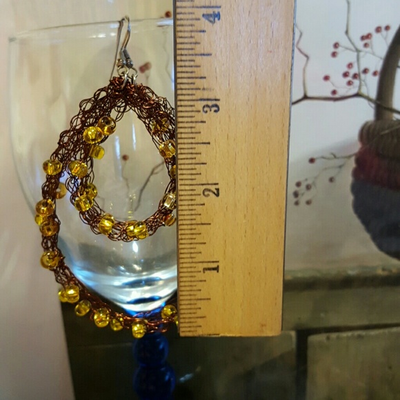 ⤵just reduced⤵Hand crafted earrings NWOT - Picture 3 of 3