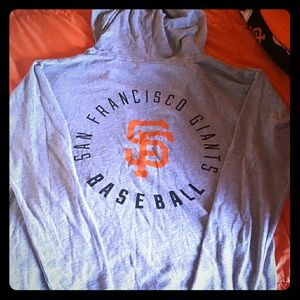 SF Giants t-shirt hoodie/cover up