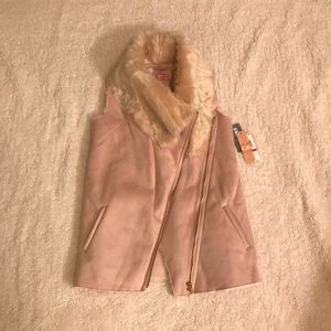 GB Blush Faux Fur Vest