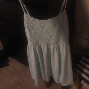 Light blue spaghetti strap dress