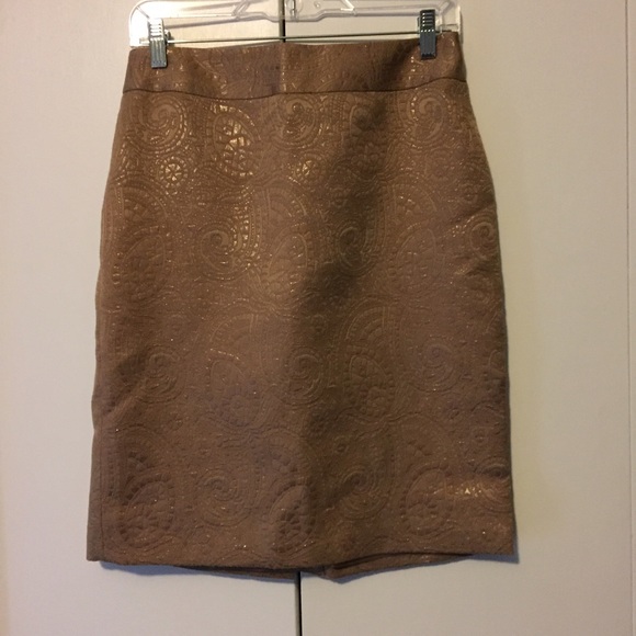 Gold thread paisley skirt