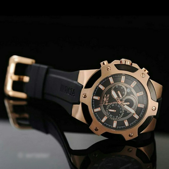 NWT  Invicta Men\'s 18k rose gold watch
