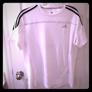 Adidas White Climalite Sportswear Shirt