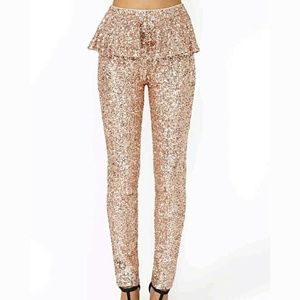 Nasty gal sequin peplum pants