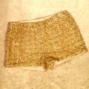 Sanjoy Sequin Shorts (Gold)