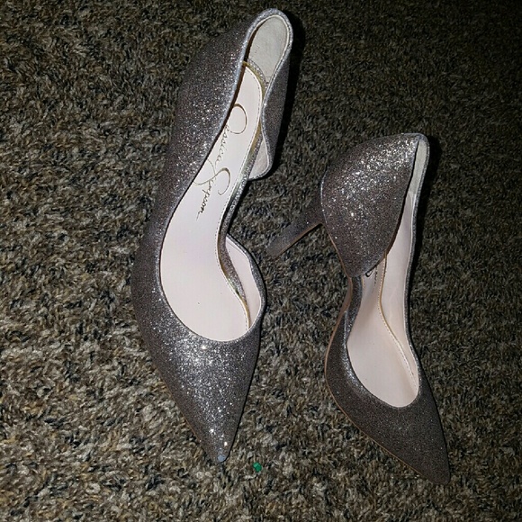 Jessica Simpson Gold Heels