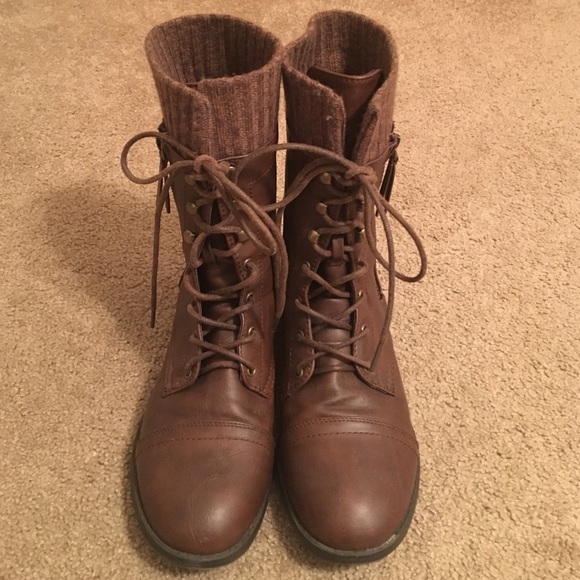 Brown Combat Boots