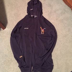 Lrg navy blue full zip up hoodie.