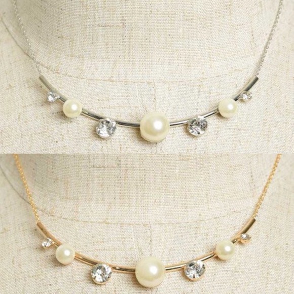 TRIPLE PEARL & STONE NECKLACES