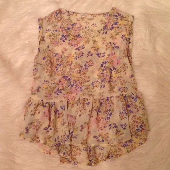 Floral peplum top