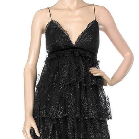 Marchesa Notte Lace Cocktail Dress