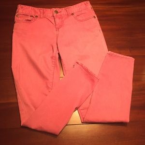 Free People hot pink skinny jeans