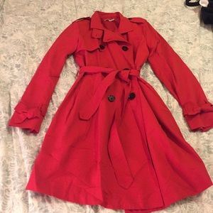Red GAP trench rain coat -belted