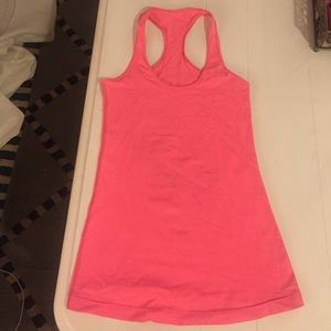 Lululemon hot pink cool racer back tank, size four