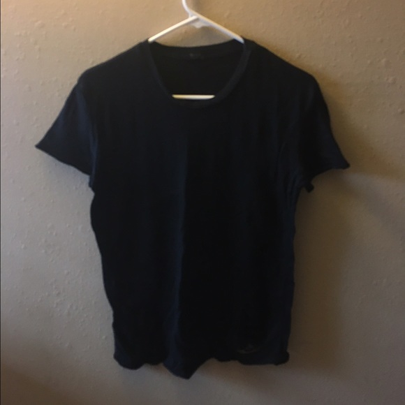 Distressed black tee