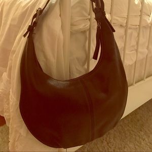Black Leather Banana Republic Hobo small purse