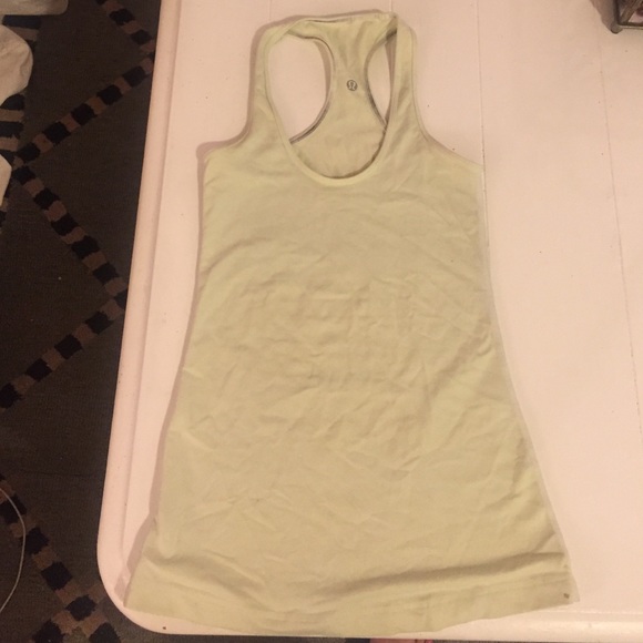 Lululemon cool racer back lemon lime tank, size 2