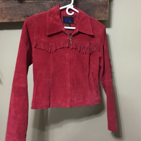 Fringed leather jacket