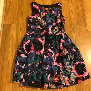 Graphic floral print dress-- Just Taylor size 14