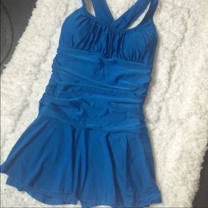 Blue One Piece Bathing Suit