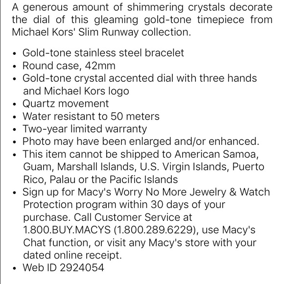 Gold Women’s Watch by Michael Kors