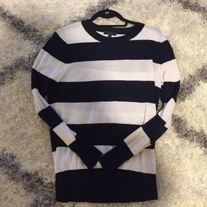 Navy/white striped J. Crew sweater