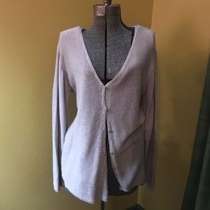 Eileen Fisher V-Neck Cardigan Sweater.