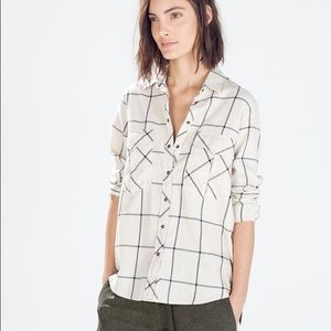 Zara Plaid Button Down Shirt