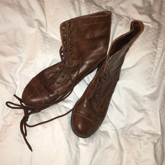 Brown Combat Boots