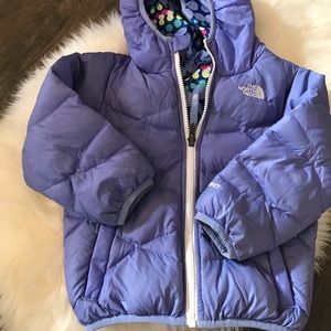 North face toddler girls reversible coat