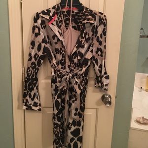 Long sleeve cheetah dress
