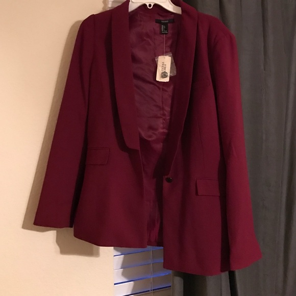 Longline Maroon Blazer