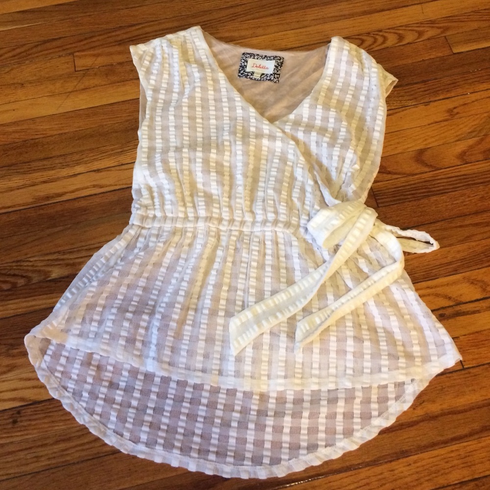 Anthropologie Deletta Faux Wrap Blouse