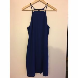 Forever 21 high neck dress royal blue