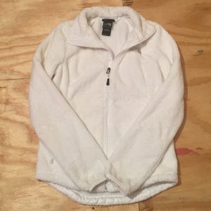 White North Face Zip Up Jacket