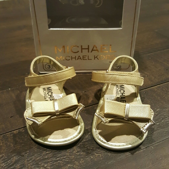 Michael Kors gold sandals