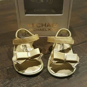 Michael Kors gold sandals