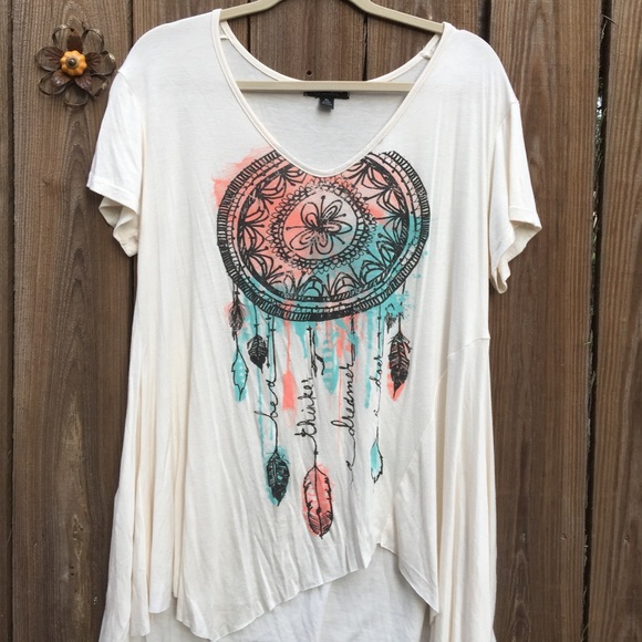 Boho Tunic/Top XL be a..Thinker..a Dreamer..a Doer