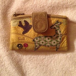 Fossil leather wallet.