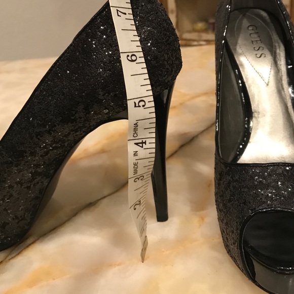 Guess Glitter Peep Toe Heels - Picture 2 of 3