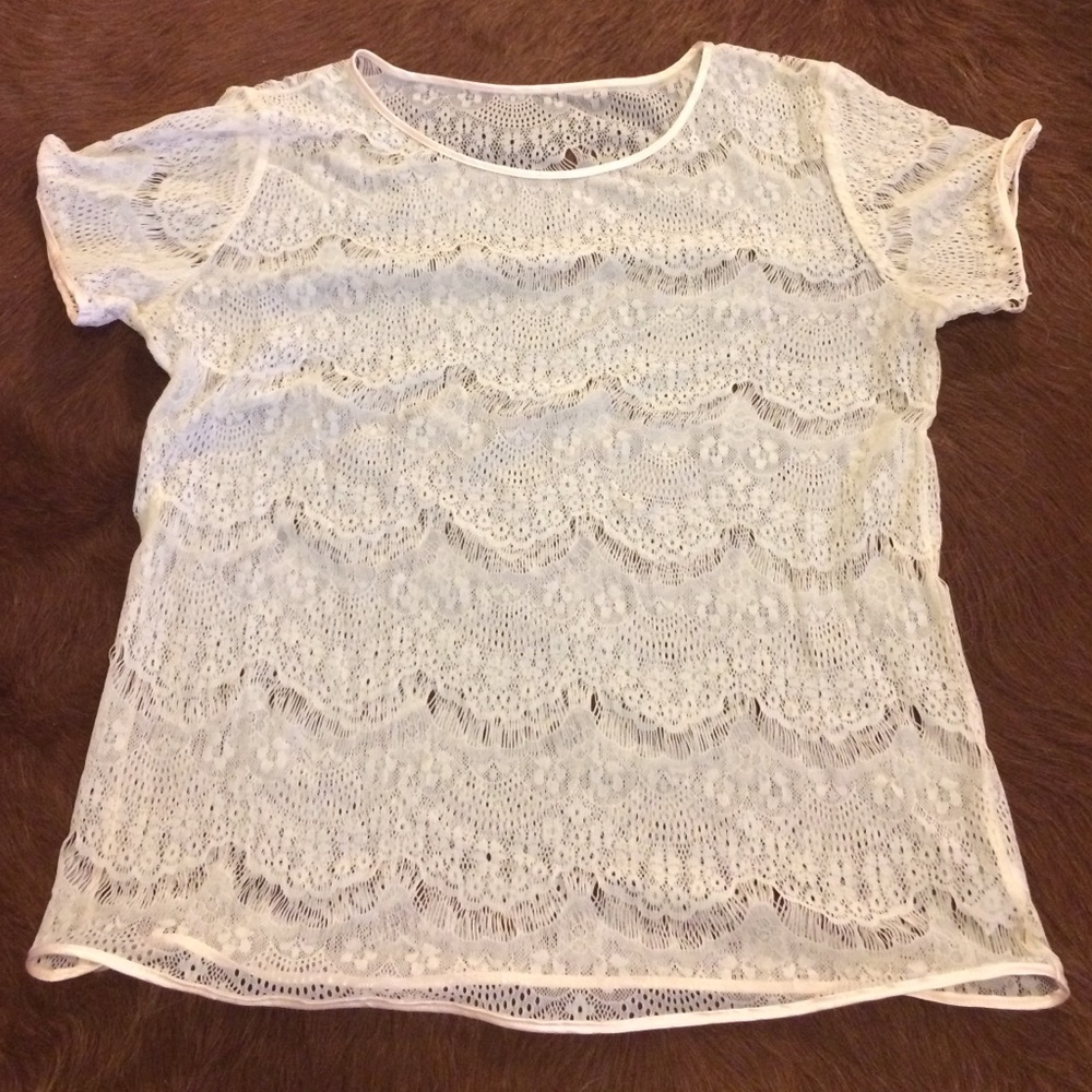 American Apparel Lace Tee